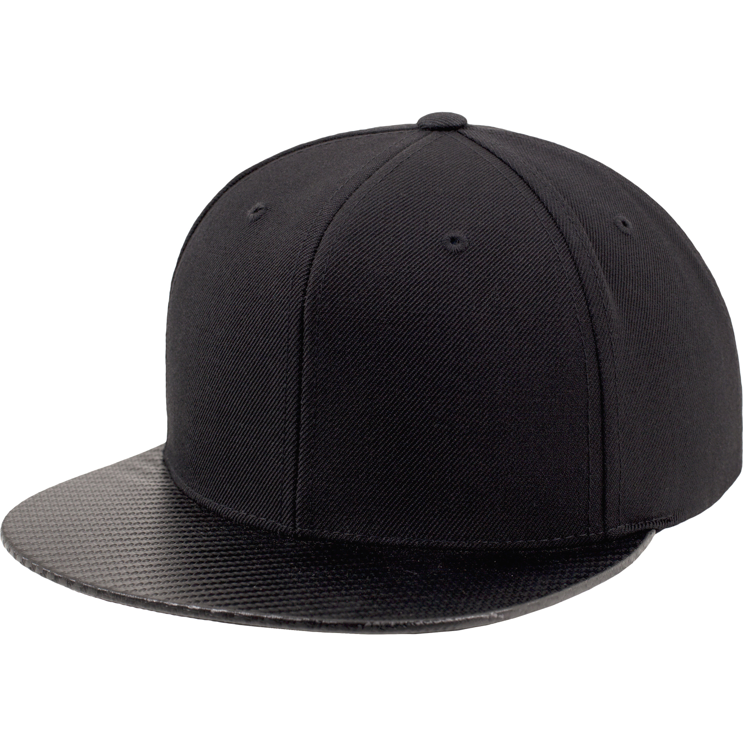 Black Carbon Snapback Cap