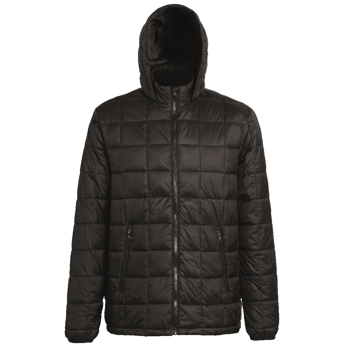 Box Quilt Hooded Jacket