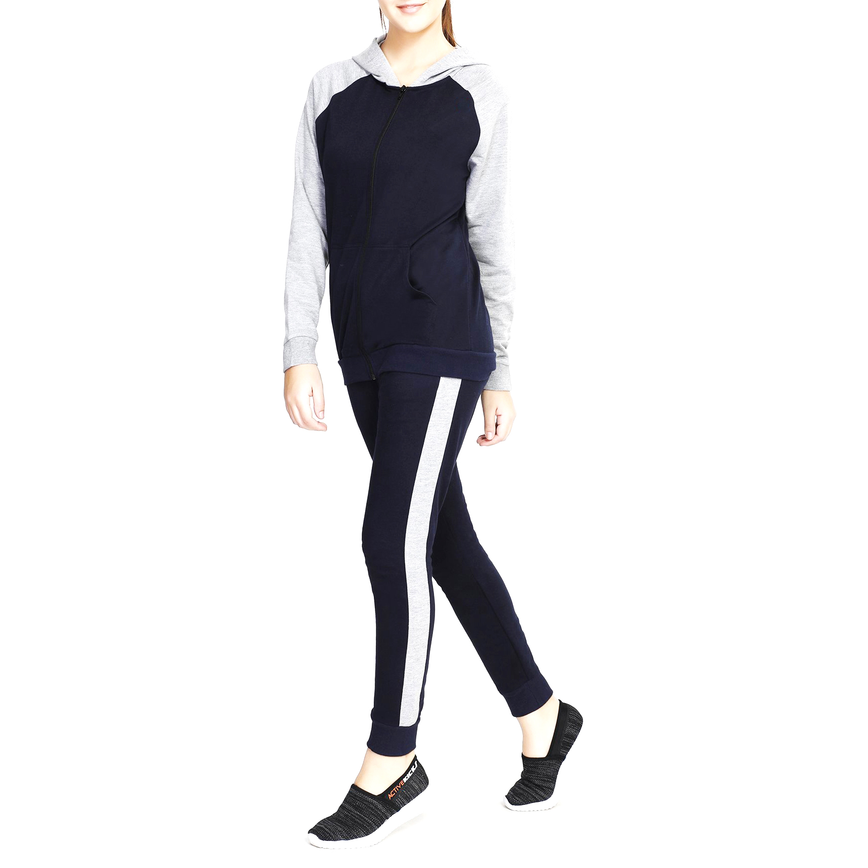 Navy & Grey Tracksuit Women