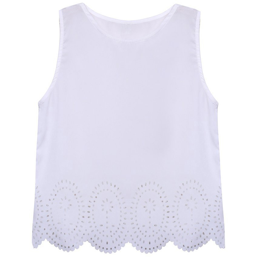Sleeveless Hollow Crop Tank