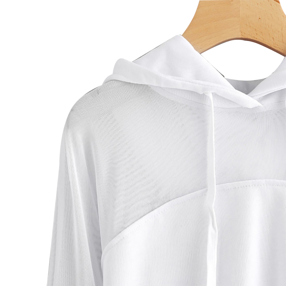 Mesh Crop Hoodies 